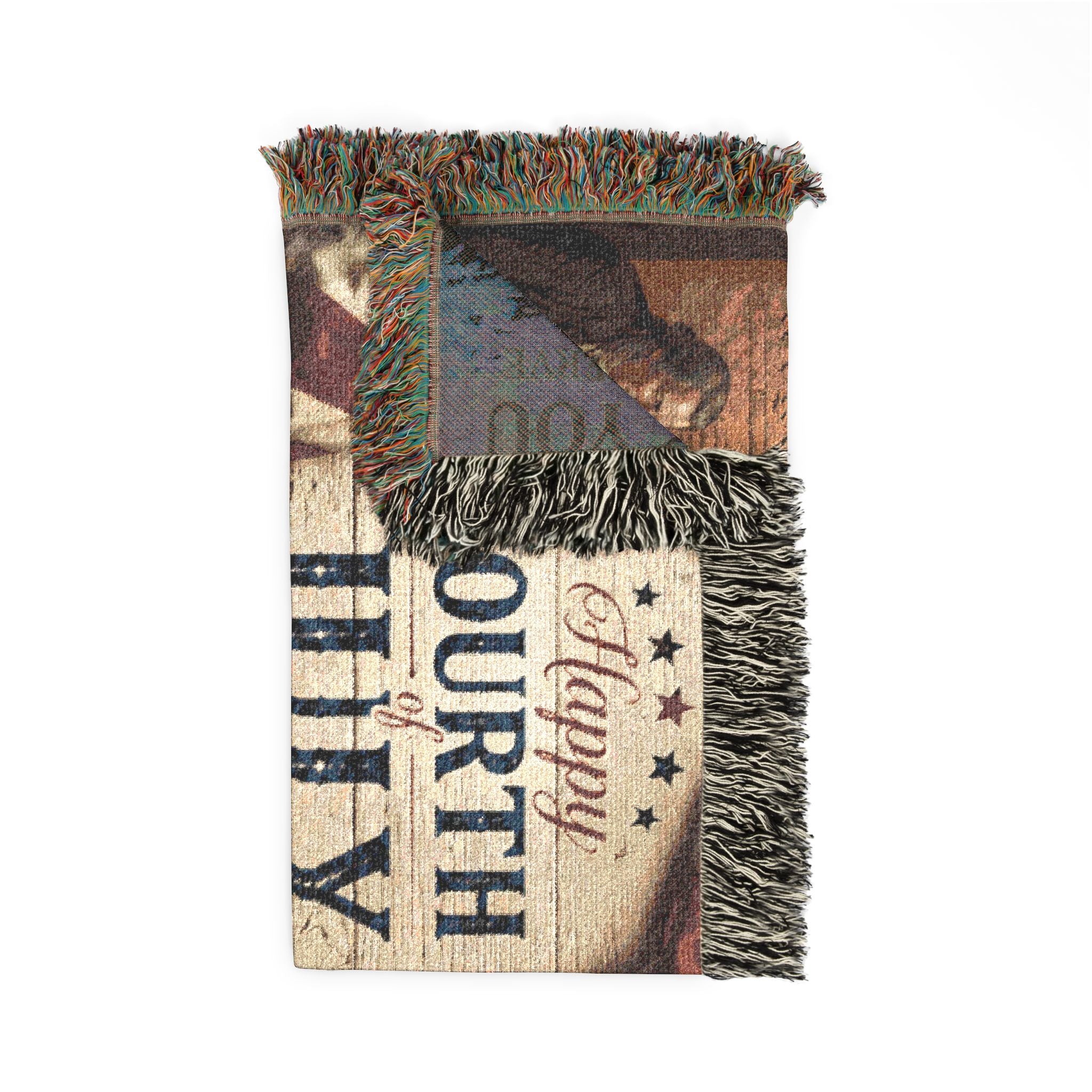 4th of July 250th Commemorative Woven Blanket — Stars & Stripes
