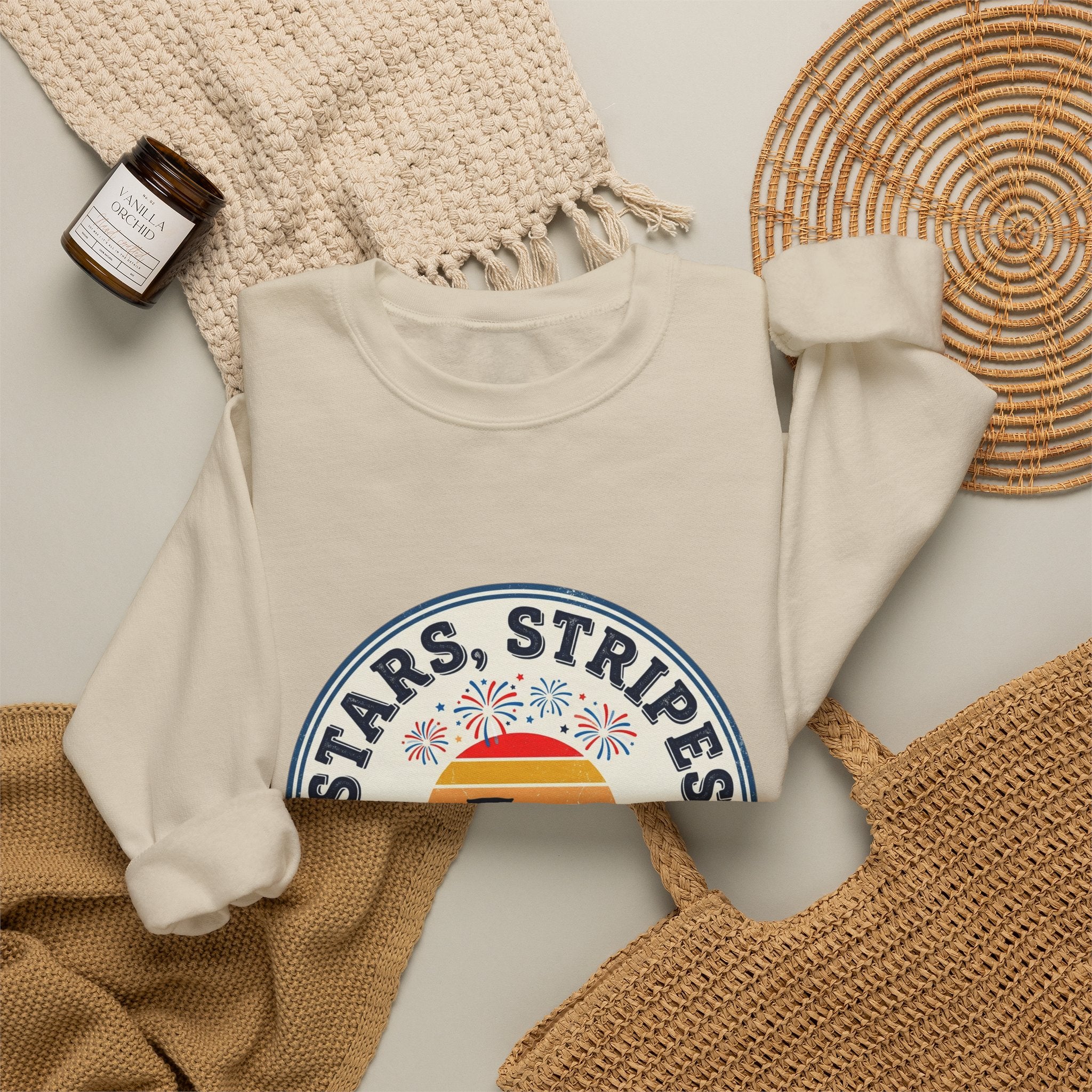 Patriotic 4th of July Crewneck Sweatshirt — 250th Anniversary Design