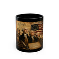 Patriotic 4th of July Black Mug — 250th Anniversary Design