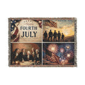 4th of July 250th Commemorative Woven Blanket — Stars & Stripes