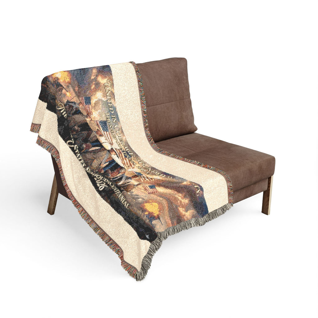 Patriotic Woven Blanket — America's 250th Anniversary | 4th of July