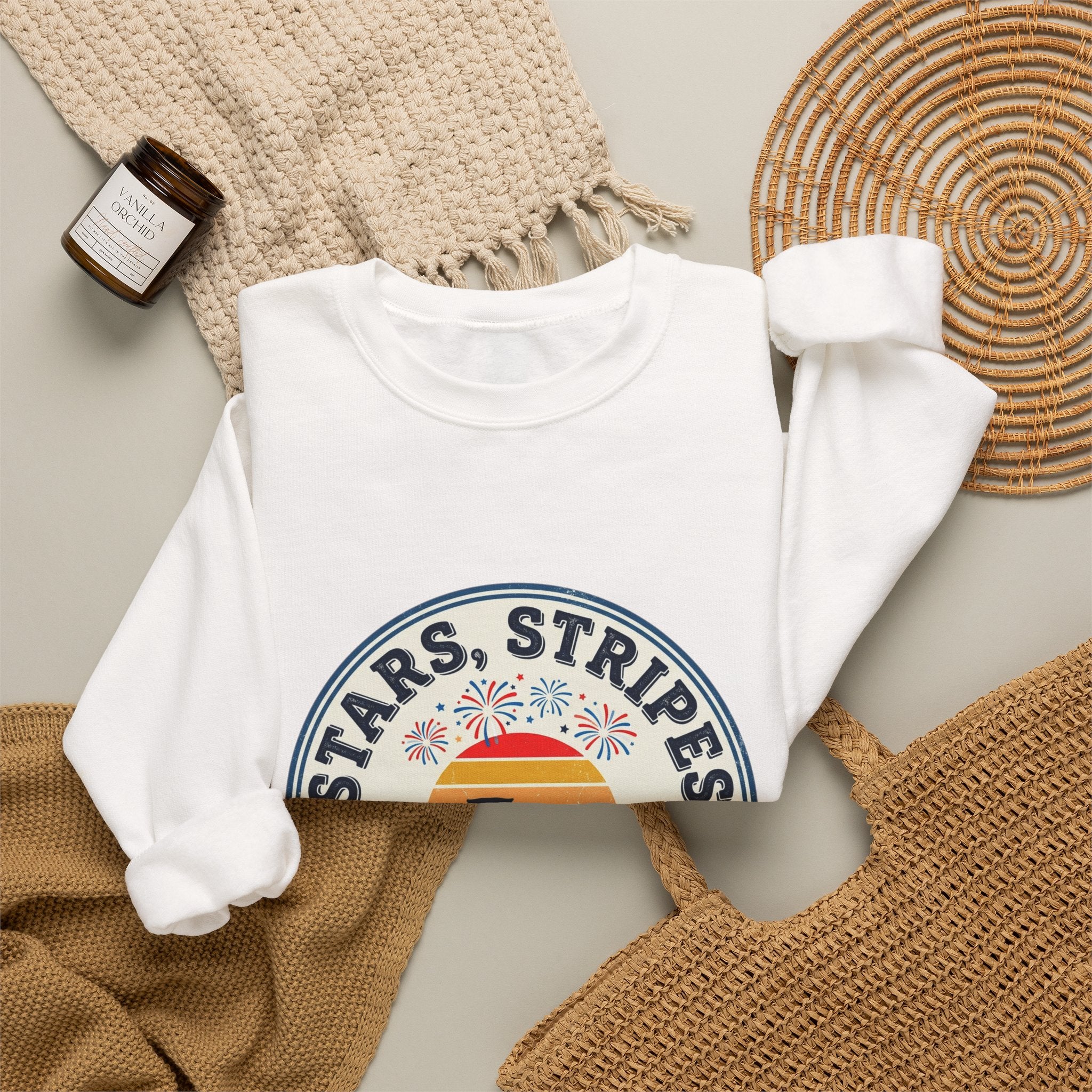 Patriotic 4th of July Crewneck Sweatshirt — 250th Anniversary Design